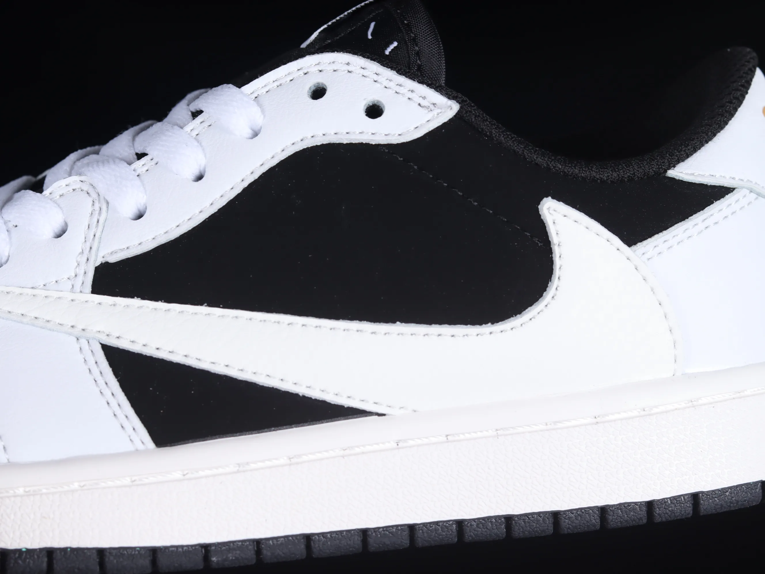 All categories Air Jordan Jordan series basketball shoes Air Jordan 1 Low Travis Scott x Air Jordan 1 Low OG AJ1 Joe 1 black and white panda reverse inverted hook joint casual sports basketball shoes DZ4317-100